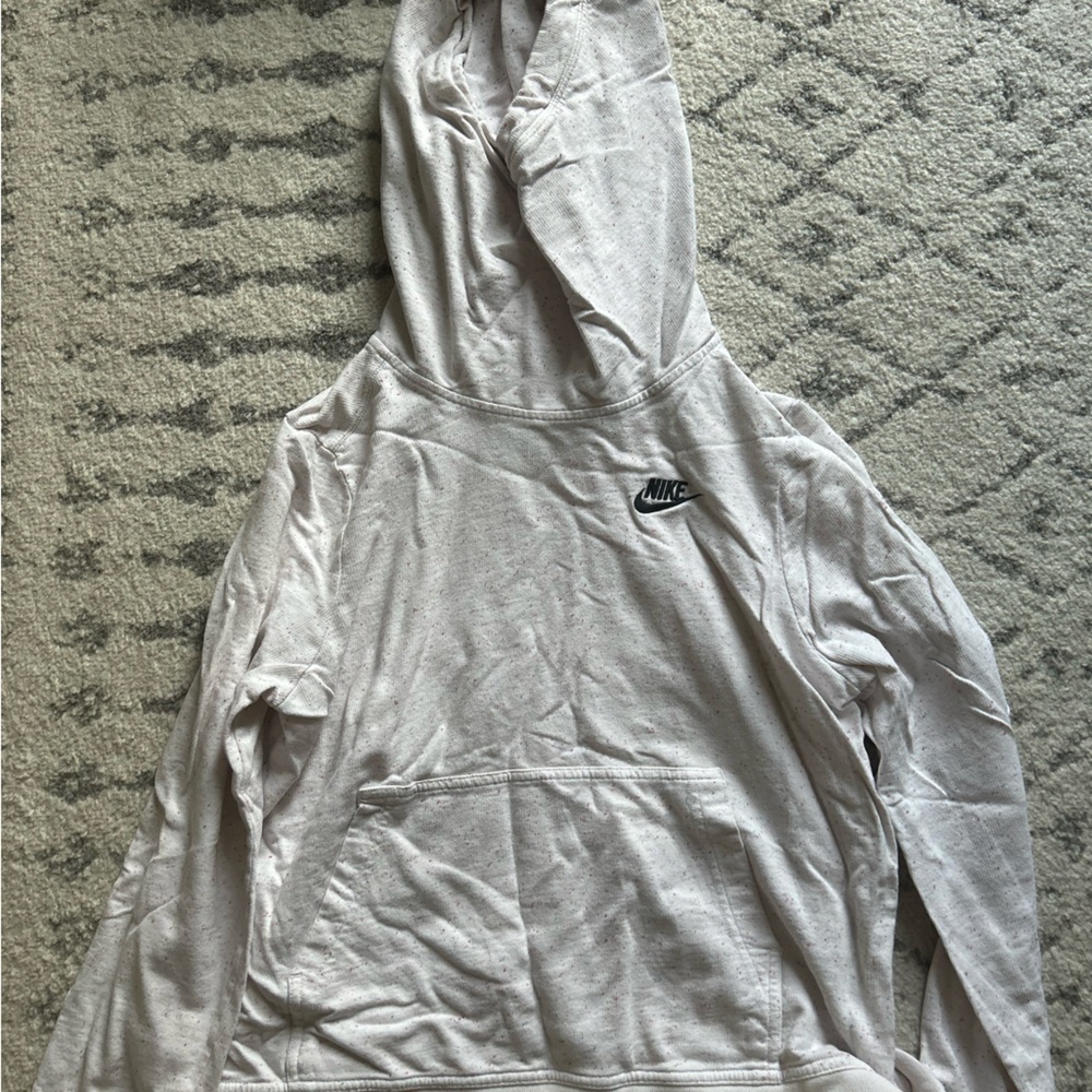 Nike cropped pink speckled hoodie